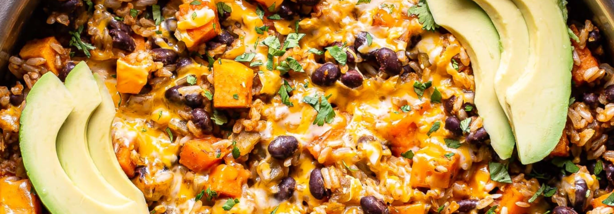 Southwest Sweet Potato Black Bean Skillet