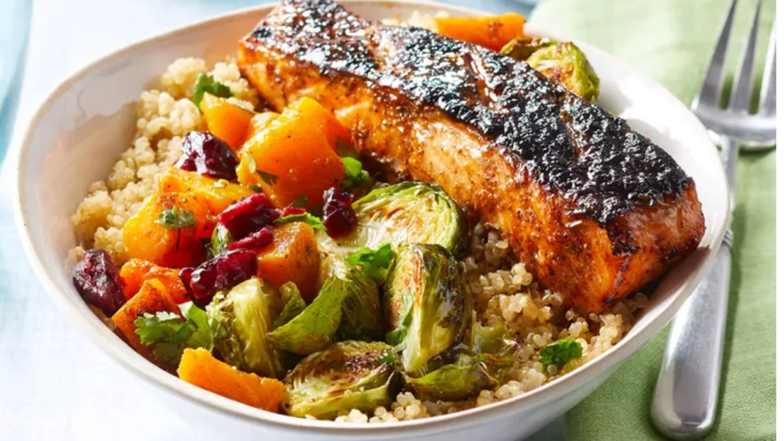 Jerk Salmon and Quinoa