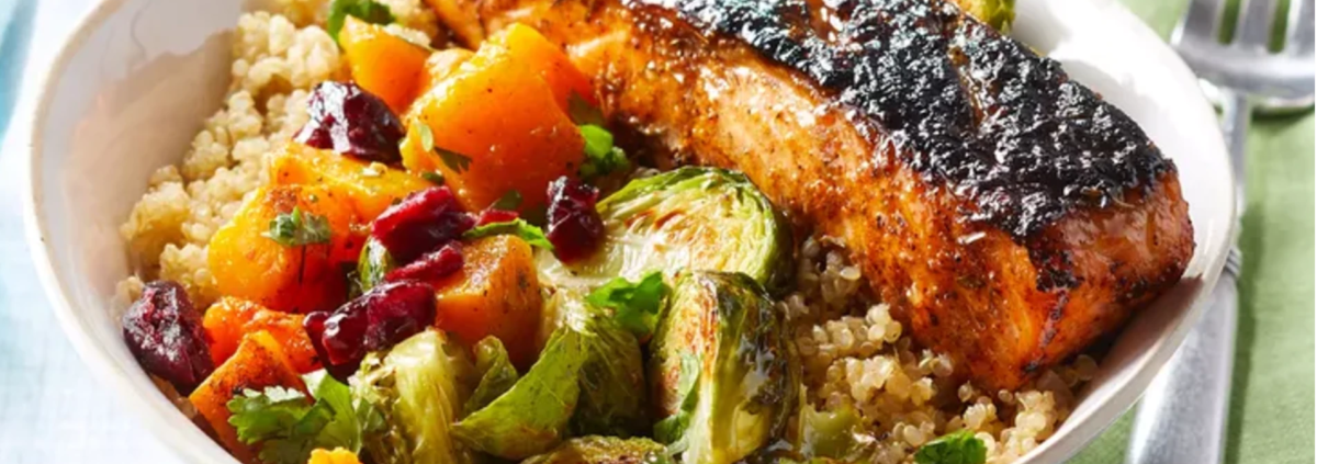 Jerk Salmon and Quinoa