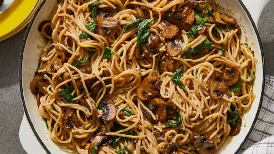 Mushroom Spinach Pasta
