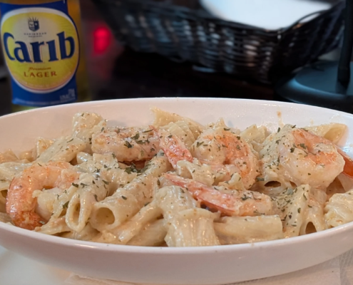 Isle Bay Beach Bar Shrimp Alfredo