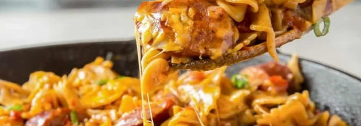 Cheesy Kielbasa Pasta